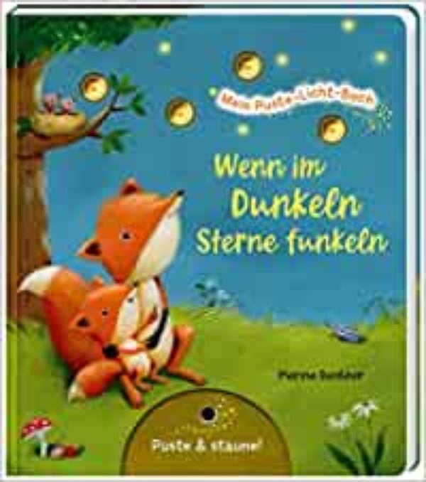 Mein Puste-Licht-Buch: Wenn im Dunkeln Sterne funkeln: Gute-Nacht-Buch mit Puste-Licht und LED-Lämpchen, Mitmachbuch für Kinder ab 18 Monaten