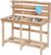 Miganeo Kinder Holz Matschküche Kinderküche für Garten mit Edelstahlschalen Natur 75207