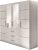 Mirjan24 Drehtürenschrank Bado 4D, Kleiderschrank mit Spiegel, Schubladen und Spiegeltüren, Elegantes Schlafzimmer Schrank, Jugendzimmer (Weiß)