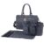 Miss Lulu 4pcs Baby Wickeltasche Babytasche Große Windel Windeltasche Krankenhaus-Wickeltasche Mit Wasserdichter Wickelauflage und Isoliertasch (Blau)