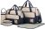 Miss Lulu 5er-Set Baby Wickeltasche Babytasche Tasche Mutter Windeltasche Handtasche Schultertasche Flaschenhalter mit wickelunterlage