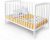 Mitwachsendes Babybett 120×60 cm“Emmi“ zum Kinderbett umbaubar KIEFER mit Schlupfsprossen ohne Schublade in weiß