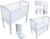 Mobiles Beistellbett Babybett 90×40 cm massiv mit Matratze und wasserdichtem Matratzenschutz
