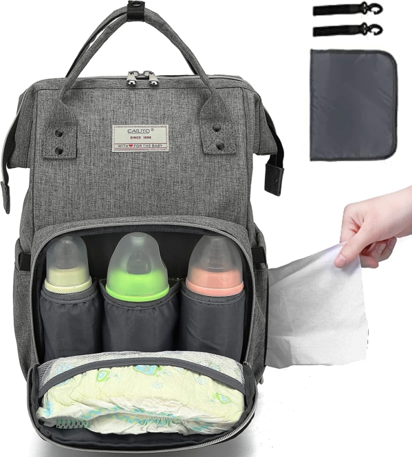 MoFut Wickelrucksack mit Wickelunterlage, Baby Wickeltasche groß, Windeltasche multifunktional, Schulrucksack Reiserucksack für Unterwegs Damen und…