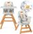MOMI WOODI Kinderhochstuhl 3-in-1 für Babys und Kinder von 6 bis 36 Lebensmonat (max. 15 kg Körpergewicht | 83 x 60,5 x 104 cm, Gewicht 11,3 kg,…