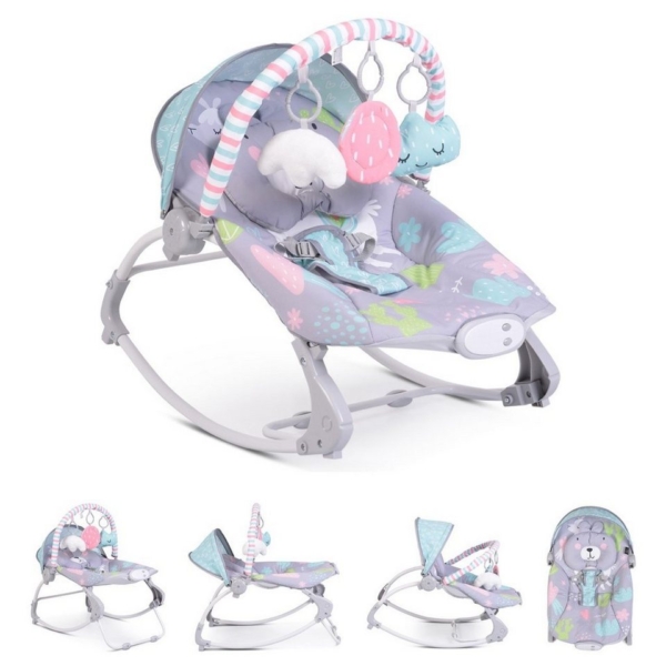 Moni Babywippe »Babywippe Lama«, mit Melodien, Vibration, verstellbaren Rückenlehne, Kissen
