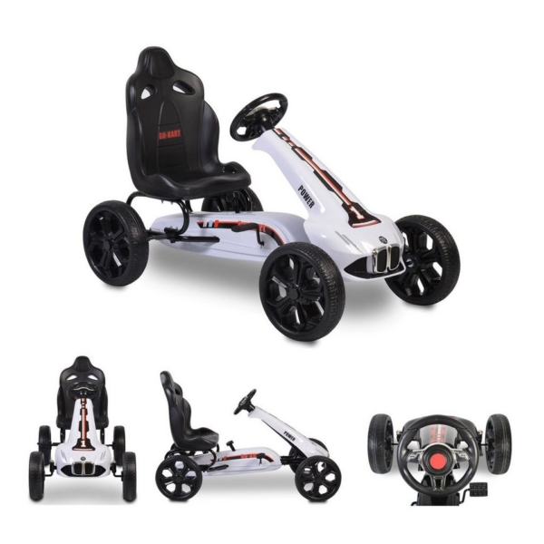 Moni Go-Kart »Kinder Gokart, Tretauto Monte Carlo«, Belastbarkeit 40 kg, Bremse EVA-Kunststoffreifen ab 3 Jahren