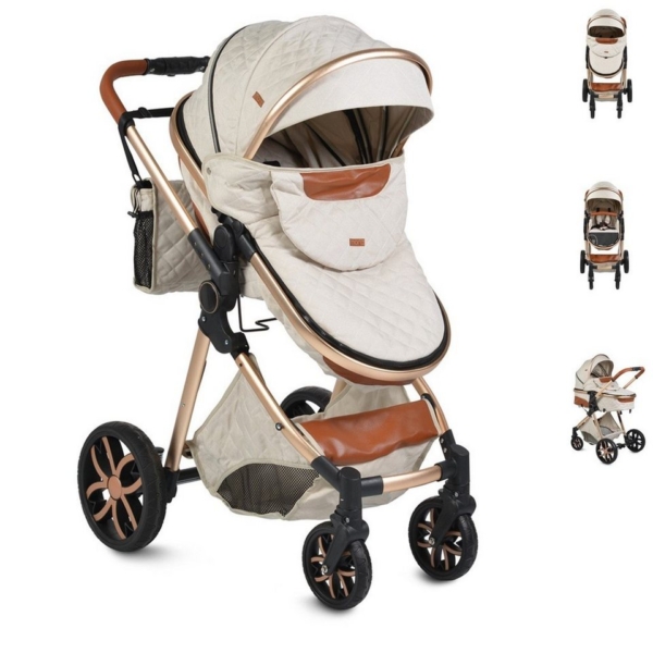 Moni Kombi-Kinderwagen »Kinderwagen Alma«, Sportsitz Tragetasche umbaubar Wickeltasche Sitz umkehrbar