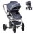 Moni Kombi-Kinderwagen »Kinderwagen Gigi«, Schaukelfunktion Babywanne Sportsitz Wickeltasche faltbar