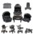 Moni Kombi-Kinderwagen »Kinderwagen Polly 3 in 1«, Babyschale, Babywanne, Sportsitz, klappbar, Tasche