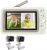 Moonybaby Split 30 Video-Babyphone mit 4,3-Zoll-Split-Bildschirm, Weitwinkel-Nachtsicht, 2,4 GHz, Gegensprechfunktion, Schlaflied, 2x Kameras &…
