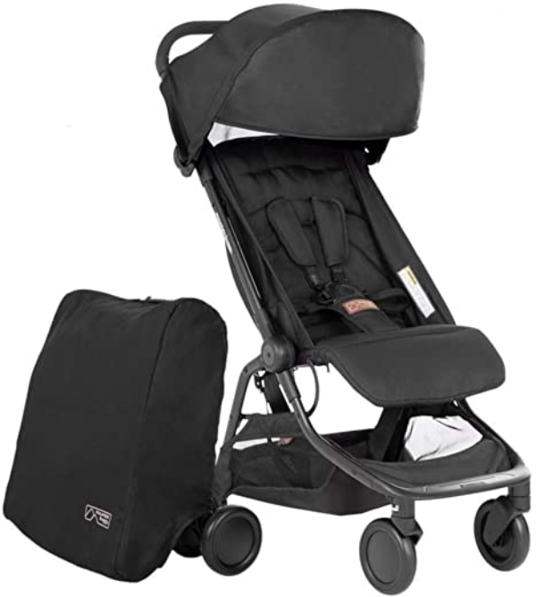 Mountain Buggy Nano V3 (2020+) Kinderwagen in der Farbe black inkl. Reisetasche