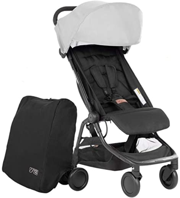 Mountain Buggy Nano V3 (2020+) Kinderwagen in der Farbe silver inkl. Reisetasche
