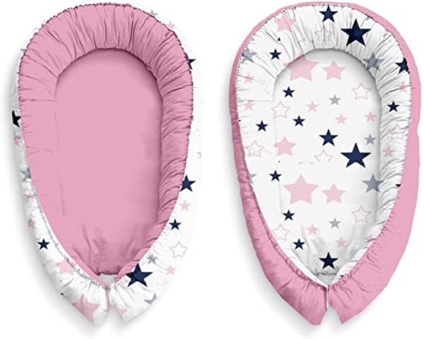 Multifunktionale Kuschelnest Babynest Kokon für Babys und Säuglinge, Nestchen, Reisebett, 100% Baumwolle, antiallergisch