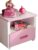 Nachtkommode Biotiful Parisot weiß/rosa Kinderzimmer Jugendzimmer Nachttisch Nachtkonsole Nachtschrank Nachtkästchen Nako