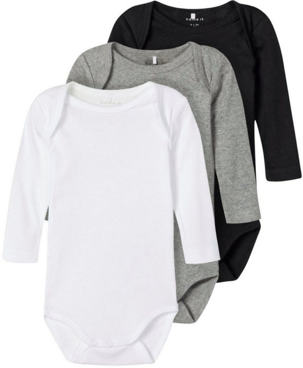Name It Langarmbody »aus Bio-Baumwolle« (Packung, 3-tlg)