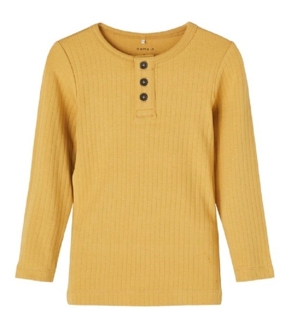 Name It Langarmshirt »NMMDRAN« mit Knopfleiste, aus Bio-Baumwolle