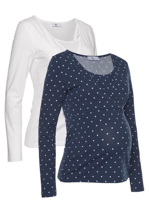 Neun Monate Umstandsshirt »Powered by Flashlights« (Packung, 2-tlg) mit Stillfunktion
