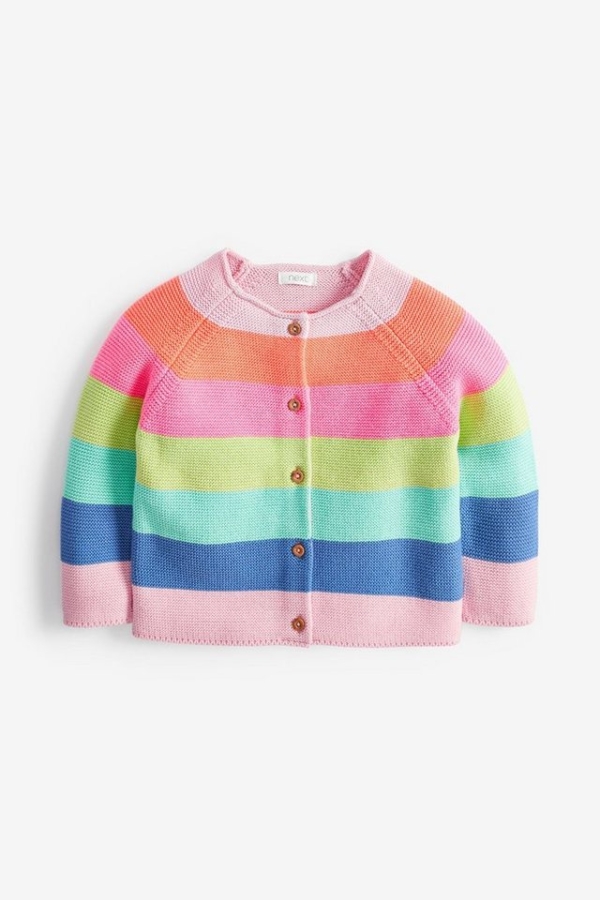 Next Strickjacke »Strickjacke mit Neon-Regenbogenstreifen« (1-tlg)