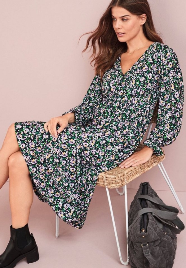 Next Umstandskleid »Durchgeknöpftes Kleid, Umstands-Stillmode« (1-tlg)
