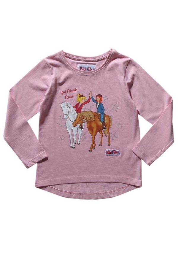 ONOMATO! Langarmshirt »Bibi und Tina Longsleeve« mit Glitzer-Sternen