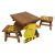 Oriental Galerie Kindersitzgruppe »Kindermöbel Set Eckiger Kindertisch mit 2 Hockern Giraffe«, traditionelle Herstellung in Handarbeit im…