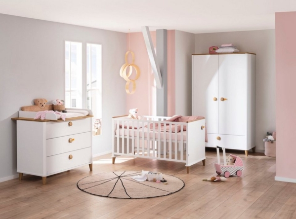 PAIDI Babymöbel-Set »Lotte & Fynn«, (4-St., Babybett, Wickelaufsatz und Wickelkommode, 2-türiger Schrank), Steiff by Paidi