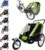 Papilioshop Leon Radanhänger für 1 oder 2 Kinder, Vorderrad drehbar, Kinderanhänger für das Fahrrad, klappbarer Anhänger mit Türöffnung, New Verde