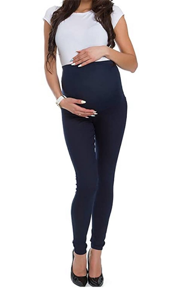 petit amour Umstandsleggings »JULIETTA bequeme Schwangerschaftshose dunkelblau, beinumspielend und nicht einengend – fällt groß aus -« (Packung,…