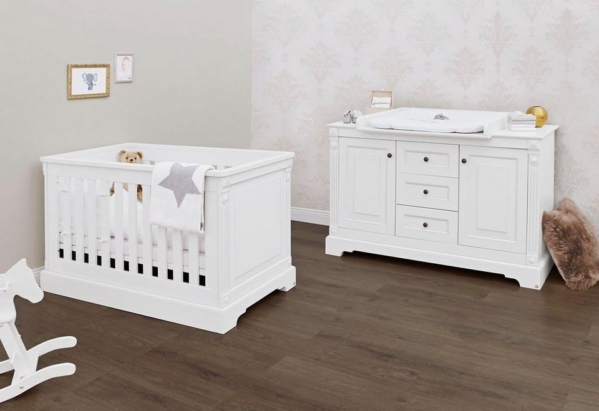 Pinolino® Babymöbel-Set »Emilia«, (Spar-Set, 2-St), extrabreit; mit Kinderbett und Wickelkommode