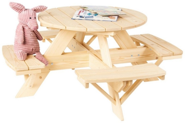Pinolino® Kindersitzgruppe »Nicki«, Fichte natur, ØxH: 114×50 cm