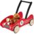 Pinolino Lauflernwagen Kimi, aus Holz, mit Bremssystem, Lauflernhilfe mit gummierten Holzrädern, für Kinder von 1 – 6 Jahren, rot