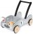 Pinolino Lauflernwagen Kimi, aus Holz, mit Bremssystem, Lauflernhilfe mit gummierten Holzrädern, für Kinder von 1 – 6 Jahren, silber