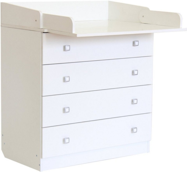 Polini kids Wickelkommode »Simple 1580, weiß«, mit aufklappbarem Wickelaufsatz