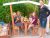 promadino Kindersitzgruppe »Anna«, mit Pavillon, BxTxH: 119x208x166 cm