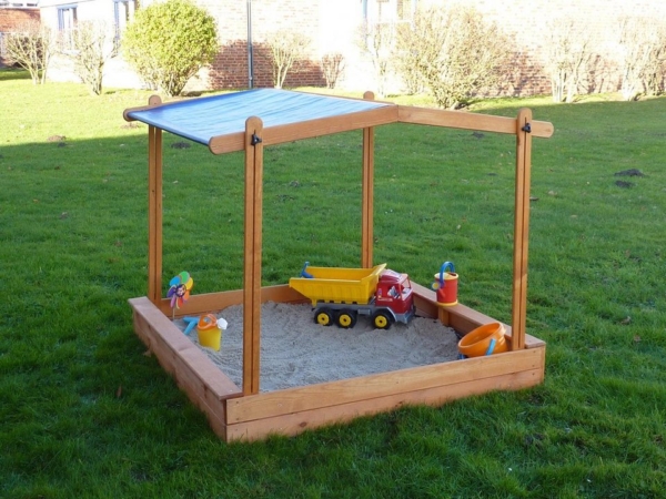 promadino Sandkasten »MULTI«, BxLxH: 140x140x131 cm