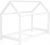 Puckdaddy Hausbett Finn – 200×90 cm, Kinder-Bett aus Holz in Weiß mit Bettrahmen im Hausbett-Design & Rolllattenrost, hochwertiges Kinderzimmer &…