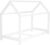 Puckdaddy Hausbett Finn – 200×90 cm, Kinder-Bett aus Holz in Weiß mit Bettrahmen im Hausbett-Design & Rolllattenrost, hochwertiges Kinderzimmer &…