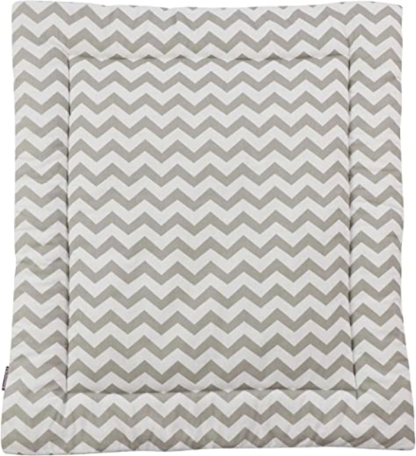 Puckdaddy Wickelauflage Svea – 65×75 cm, Wickelunterlage aus 100% Baumwolle nach OEKO-TEX geprüft, mit Chevron- Streifen Muster, weiche…