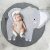 Queta Krabbeldecke Kuscheldecke aus Baumwolle Weiche Schlafteppich Cartoon Baby Spielmatte Spieldecke 90cm (Elefant)