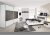 Rauch Möbel Schlafzimmer, Weiß / Lavagrau, bestehend aus Bett mit Liegefläche 160×200 cm inklusive 2 Nachttische und Schwebetürenschrank BxHxT…