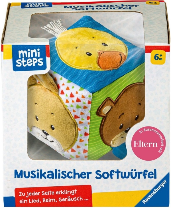 Ravensburger Greifspielzeug »ministeps® Musikalischer Softwürfel«, mit Sound, FSC® – schützt Wald – weltweit