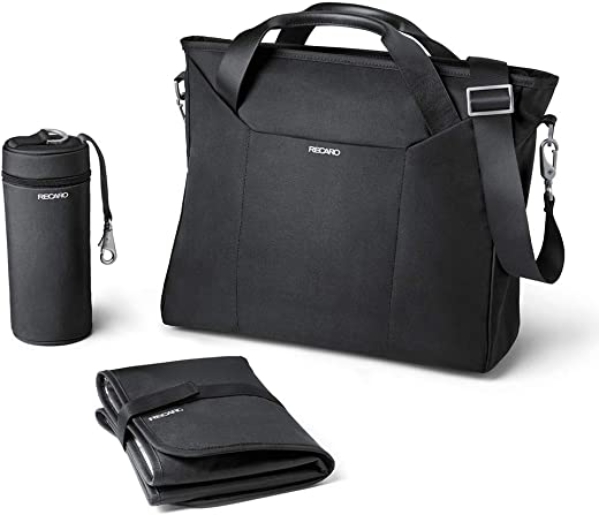 Recaro Kids, Wickeltasche für Babys, Wasserabweisend, mit Wickelauflage und wärmeisoliertem Flaschenhalter, Verschiedene geräumige Fächer