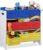 Relaxdays, weiß/bunt Kinderregal mit Boxen, 9 Faltbare Körbe mit Henkeln, Metallrohre, Spielzeug, MDF, HxBxT: 62x63x28cm, Standard