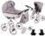 RETRO Deluxe – Ein Luxus, Nostalgie Kinderwagen mit Naturleinen – Kombikinderwagen mit Weidenkorb Komplettset de luxe 2 in 1: Kinderwagen +…
