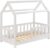 Riverbank Kinderbett 70×140 mit Rausfallschutz – Kinder Hausbett aus Kiefer Holz mit Rollrost | Stabiles Haus Bett für Mädchen & Jungen | 70 x 140…