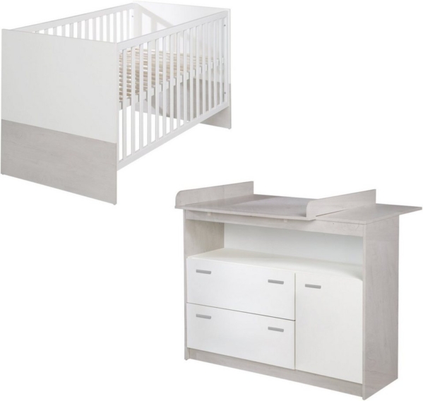 roba® Babymöbel-Set »Julia«, (Spar-Set, 2-St), mit Kinderbett und Wickelkommode