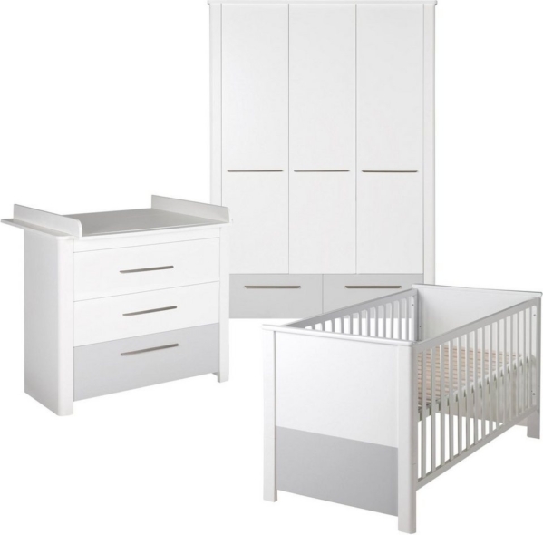 roba® Babyzimmer-Komplettset »Linus«, (Set, 3-St), mit Kinderbett, Schrank und Wickelkommode