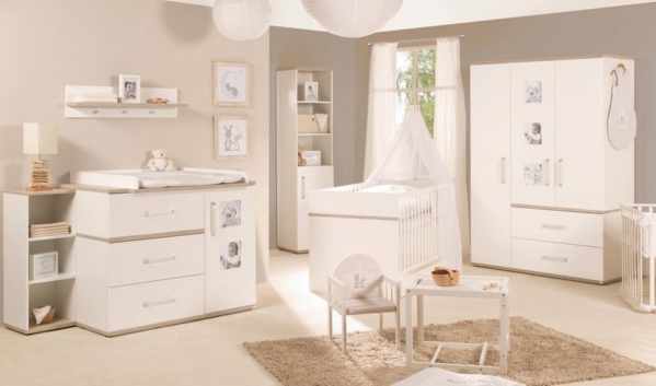 roba® Babyzimmer-Komplettset »Moritz«, (Set, 3-St), breit; mit Kinderbett, Schrank und Wickelkommode; Made in Europe