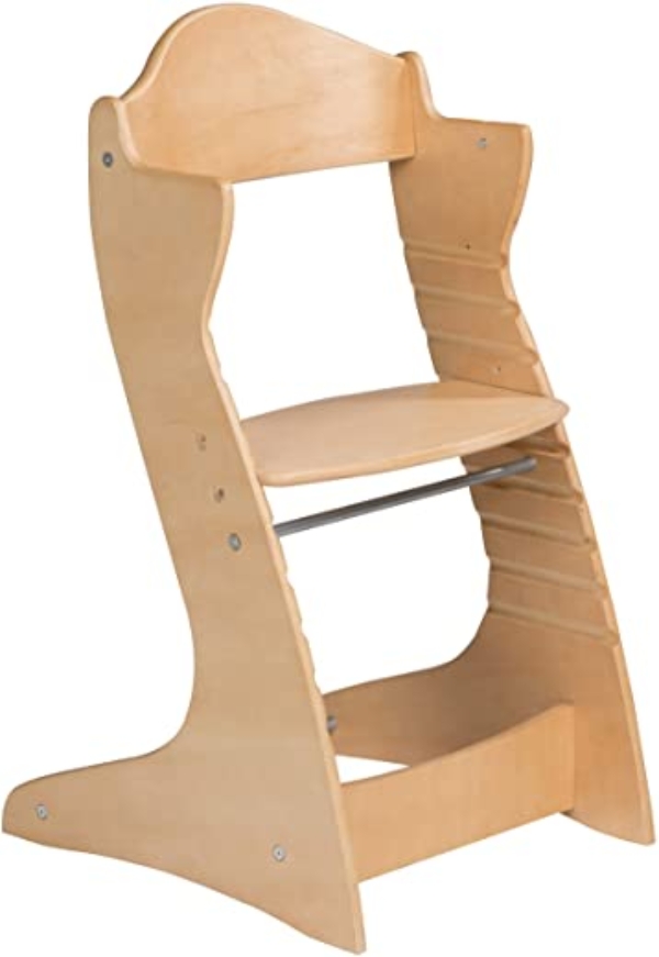 roba Treppenhochstuhl ‚Chair Up ‚, mitwachsender Hochstuhl für Babys & Kinder, Kinderhochstuhl Holz, natur
